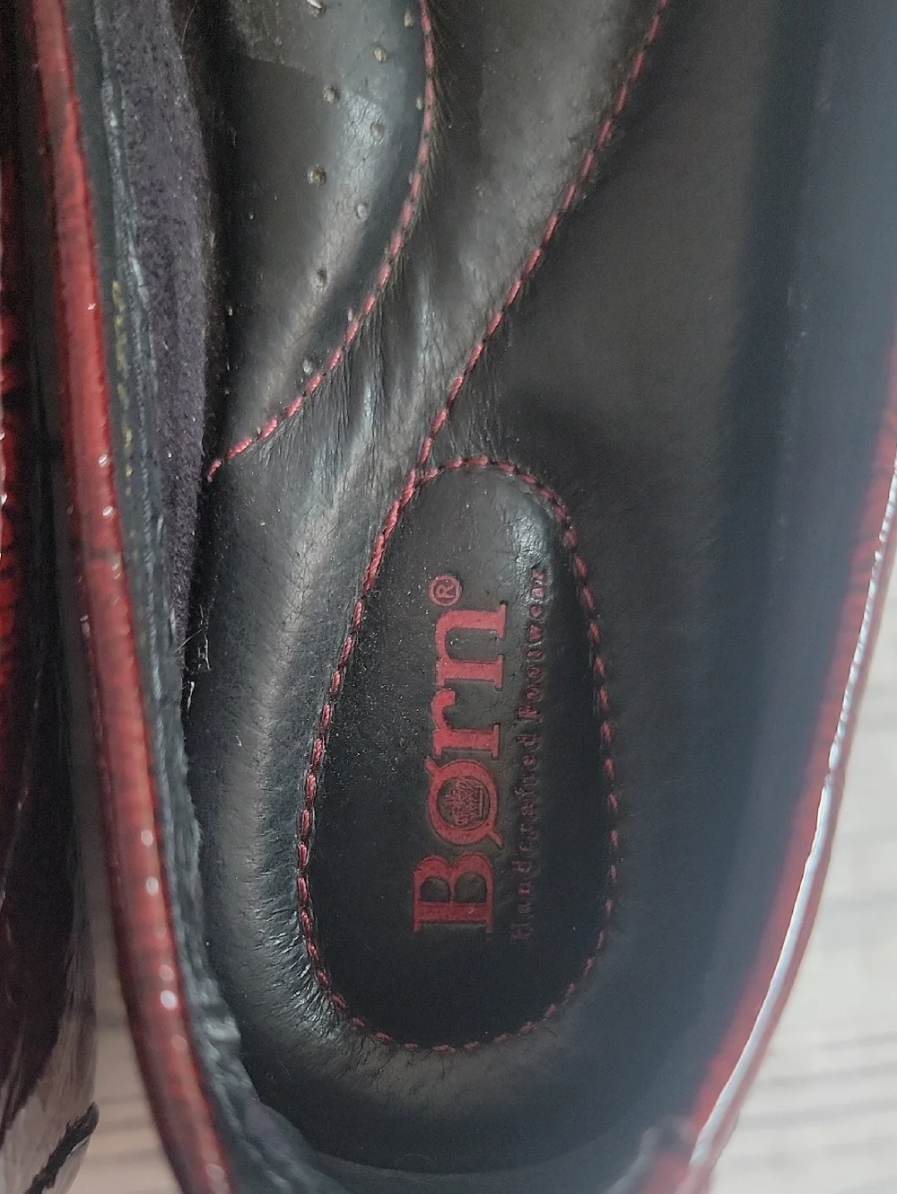 Born Vintage Penny Loafers Leather - Burgundy Slip-On Womens Size 7